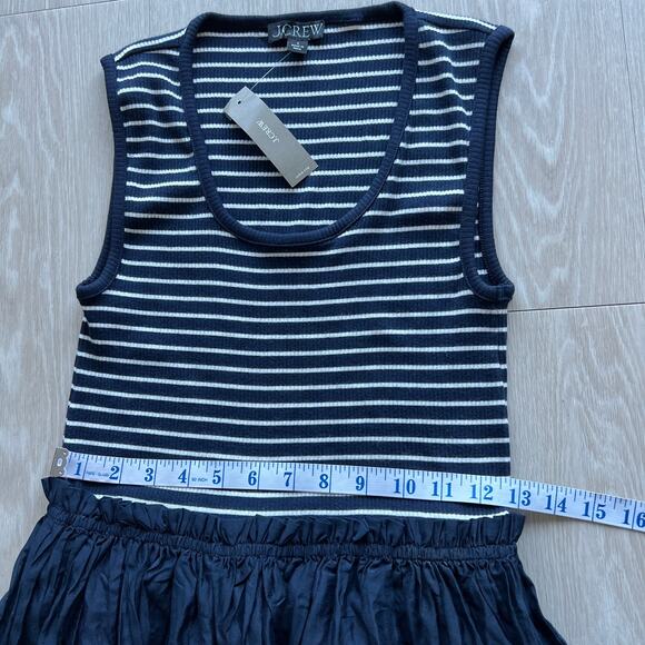 J Crew Gathered Waist Mixy Dress In Stripe Small - Picture 5 of 13